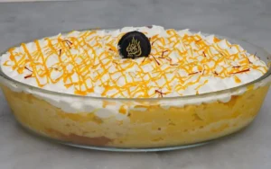 Saffron milk cake