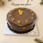 New year clock cake
