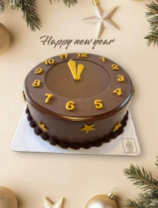 New year clock cake