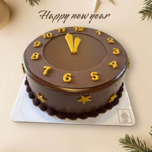 New year clock cake