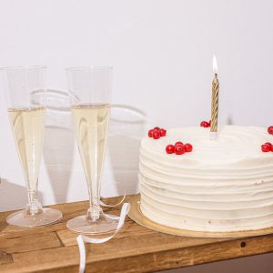 Berries & Bubbly Anniversary Cake