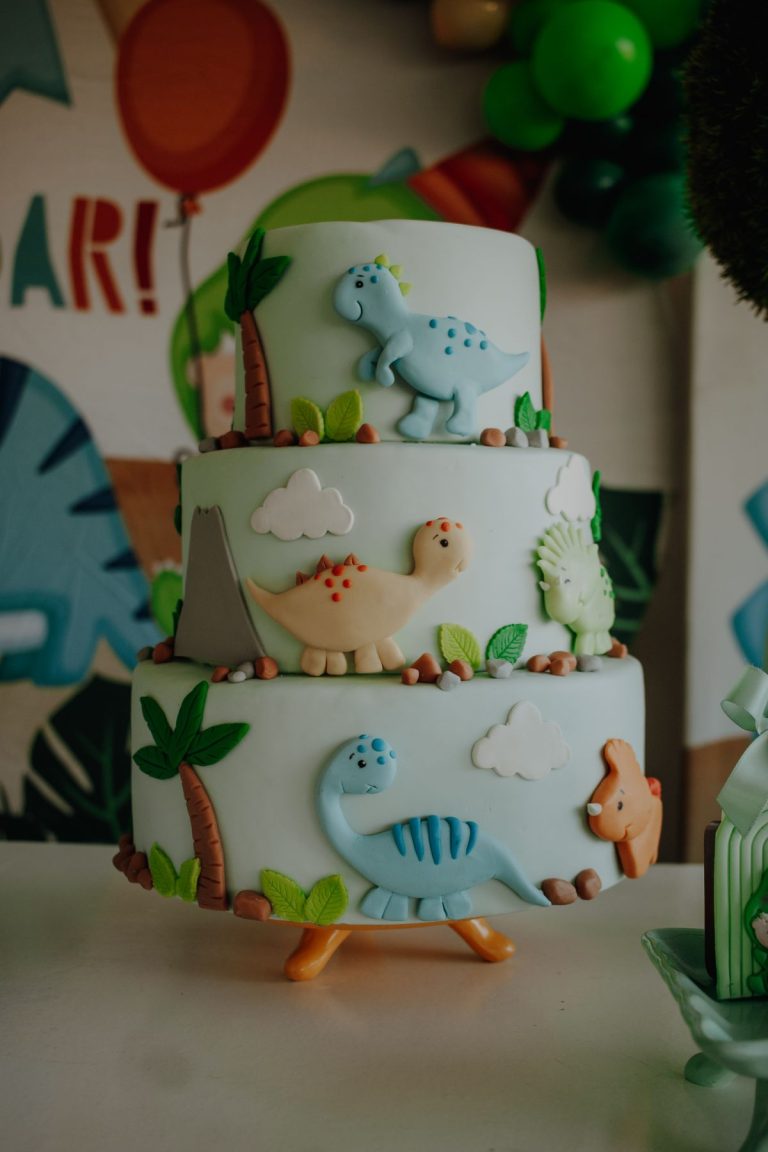 Dinosaur Three-Tier Theme Cake