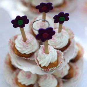 Floral Topper Cupcake Tower