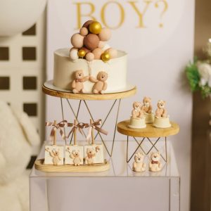 Little Prince Teddy Baby Shower Cake