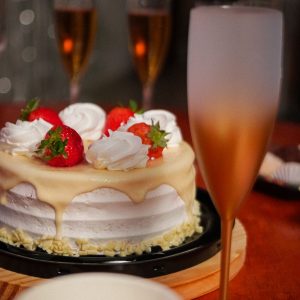 Strawberry Toast Corporate Anniversary Cake