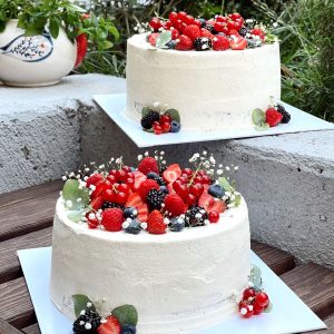 Twin White Berry Corporate Cakes