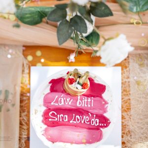 White Roses Love Note Cake